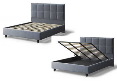 Кровать Велла 1200*2000 мм, на опорах, серый