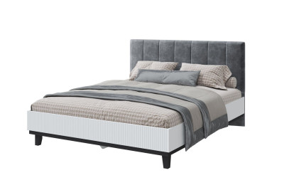 Кровать Шарлиз с мягким изголовьем, 1600*2000 мм, бренди лайт/белое сияние