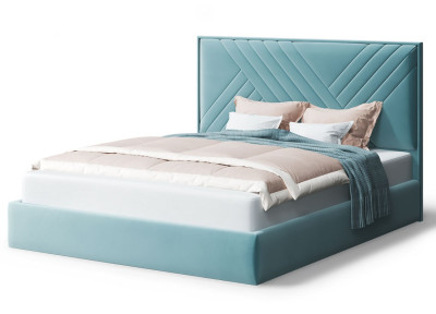 Кровать МИРА NEO 22 бирюзовый (без опор, б/основания, б/матраса)