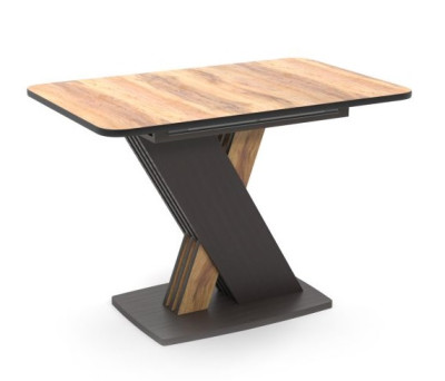 Стол Неаполь В1 раздвижной (1100/1500мм) дуб Вотан/бодега темная