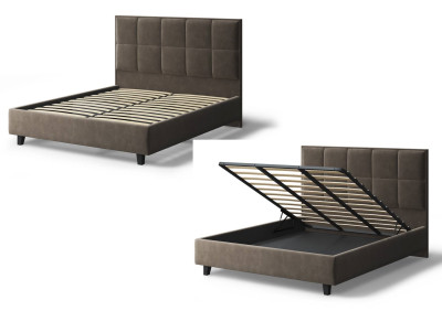 Кровать Велла 1200*2000 мм, на опорах, коричневый