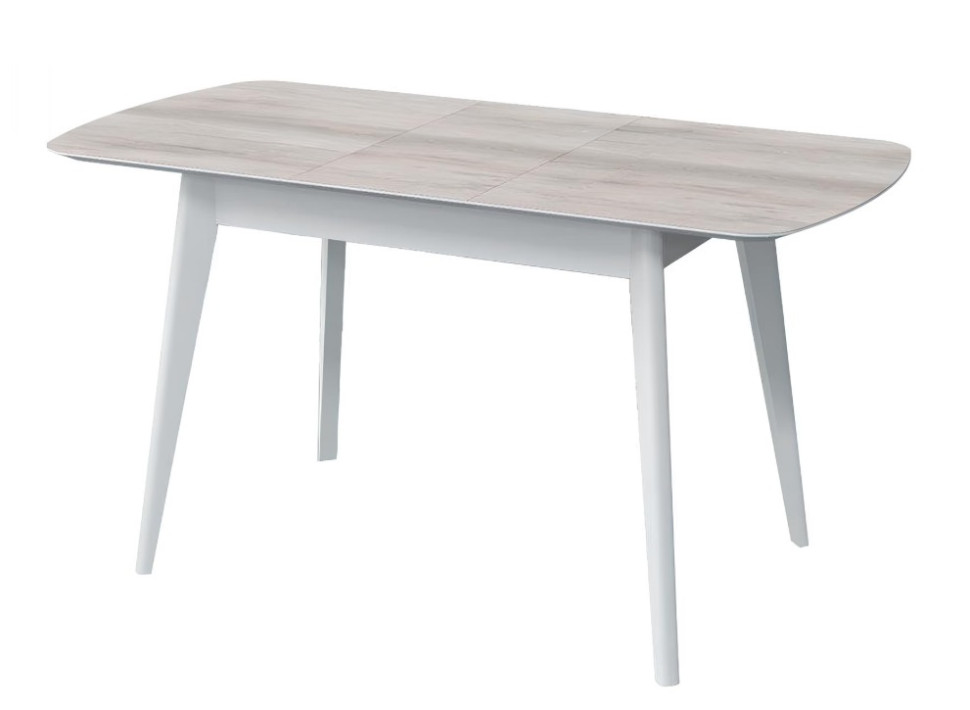 Стол обеденный Прайм раздвижной 1200/1520мм бора бора/белый