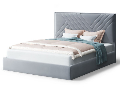 Кровать МИРА NEO 25 серый (без опор, б/основания, б/матраса)