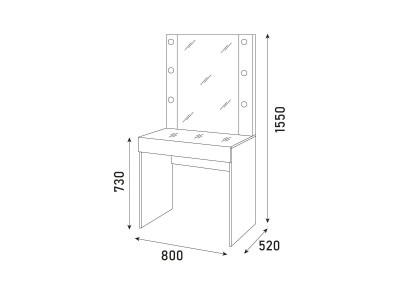 Стол туалетный Милана