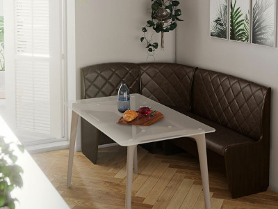 Кухонный уголок Барон (эко-кожа), венге + беж