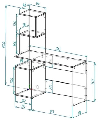 Стол письменный БОХО СП-001 (БЕ397)
