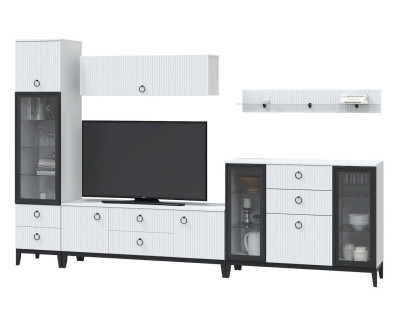 Гостиная Шарлиз, набор №3, белое сияние/белый снег софт