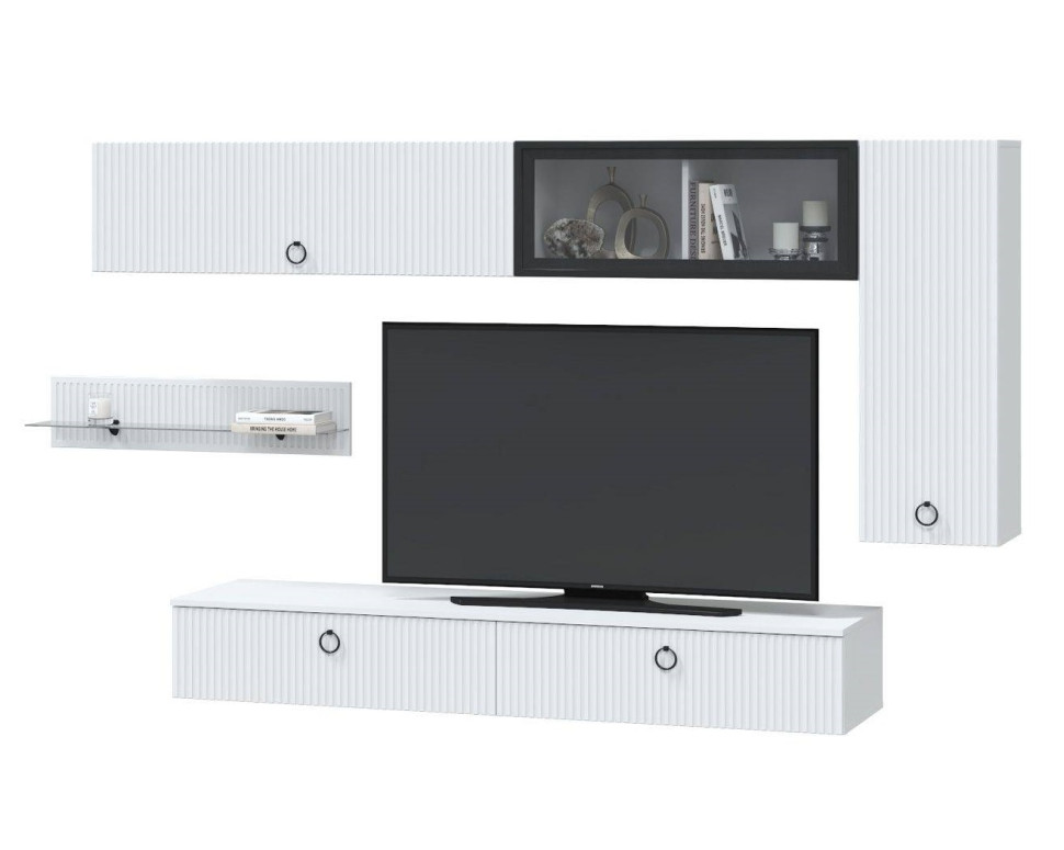 Гостиная Шарлиз, набор №4, белое сияние/белый снег софт