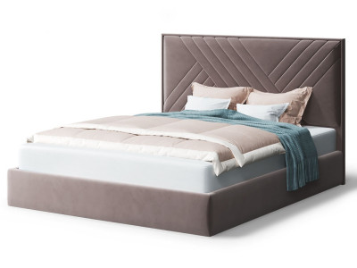 Кровать МИРА Бренди лайт 05 кофе (без опор, б/основания, б/матраса)