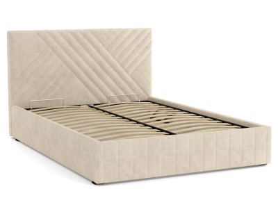 Кровать Гамма 1600 с подъемным мех. велюр беж