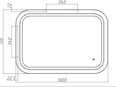 Зеркало Elis 100 white с подсветкой Sansa