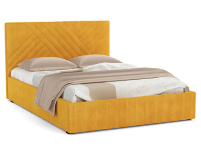 Кровать Гамма 1600 с подъемным мех. велюр куркума