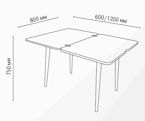 Стол обеденный раскладной Прага 5 опора массив МТ1