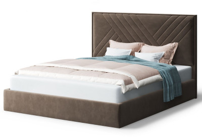 Кровать МИРА Бренди лайт 29 коричневый (без опор, б/основания, б/матраса)