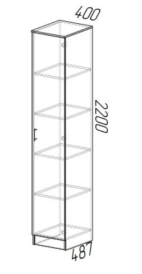 Шкаф-пенал Соло одностворчатый