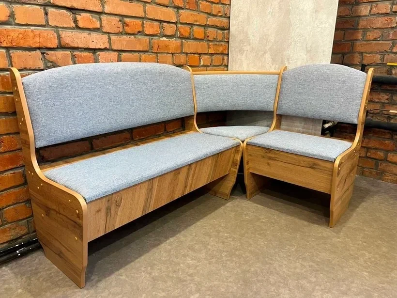 Кухонный уголок Нео, рогожка, джинс