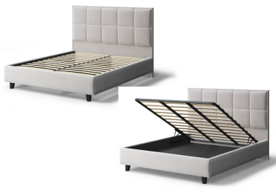 Кровать Велла, 1600*2000 мм, на опорах, светло-бежевый