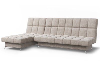 Диван угловой светло бежевый Финка-2 ДКУ без подлокотников велюр