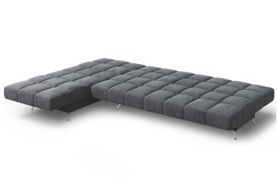 Диван угловой графит Финка-2 ДКУ без подлокотников велюр