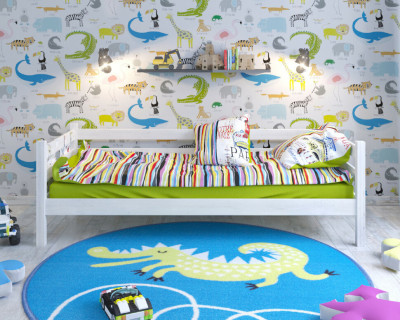 Детская кровать Сонечка с задней защитой без ящиков