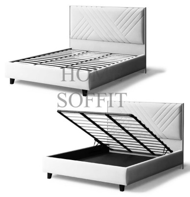 Кровать МИРА Бренди лайт 02 серо-белый (на опорах, б/основания, б/матраса)