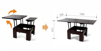Стол журнальный-6 К (800*800 трансформер)