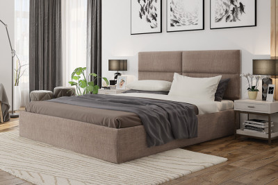 Кровать Сити 1600*2000 мм, с подъемным механизмом, ткань Latte, бежевый