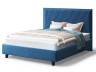 Кровать СОФИЯ 2000*1600мм (на опорах), велюр Бренди лайт 08 (синий), (б/основания, б/матраса)