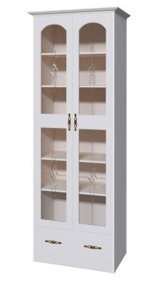 Шкаф-витрина с ящиком Венеция В-7 многоцелевой 2-х дверный