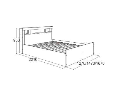 Кровать двойная 1200 "Ольга 19"