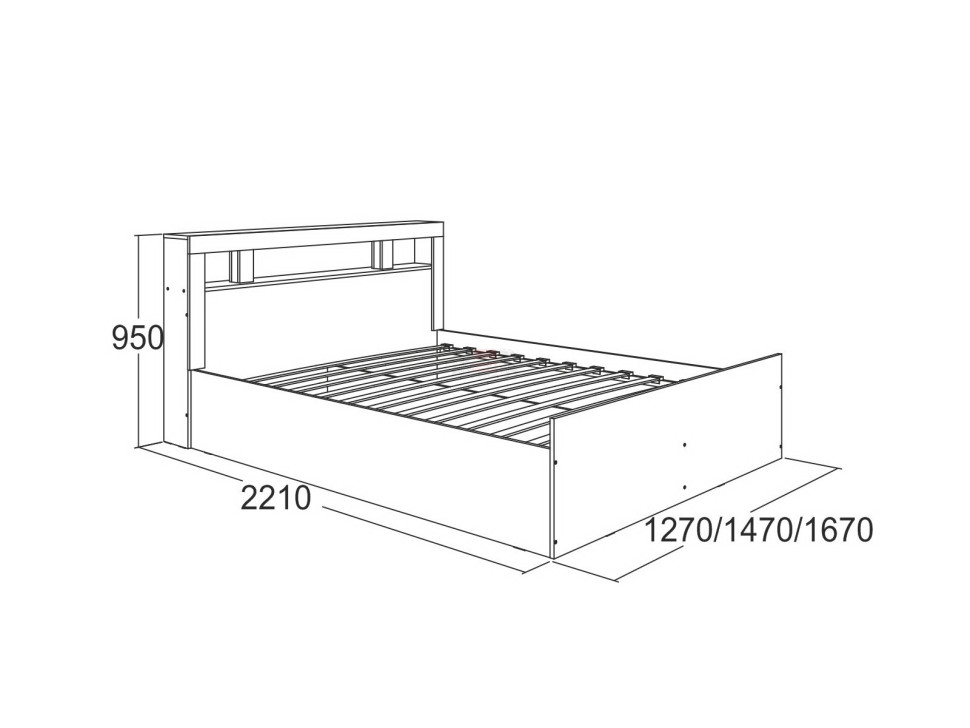 Кровать двойная 1200 "Ольга 19"