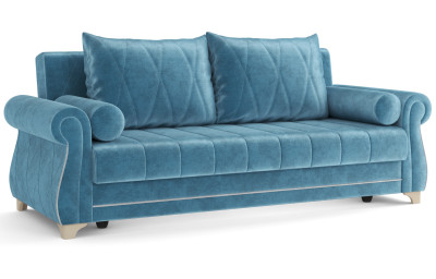 Диван синий Порто велюр тенерифе дасти блю