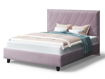 Кровать СОФИЯ 2000*1800мм (на опорах), велюр NEO 15 (лиловый), (б/основания, б/матраса)