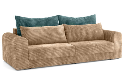 Диван-кровать Конго 2S две секции велюр крем/цилиум форест