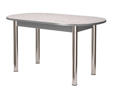 Стол раздвижной 1180/1480мм овальный ПФ-155г берилл/титан/хром брифинг