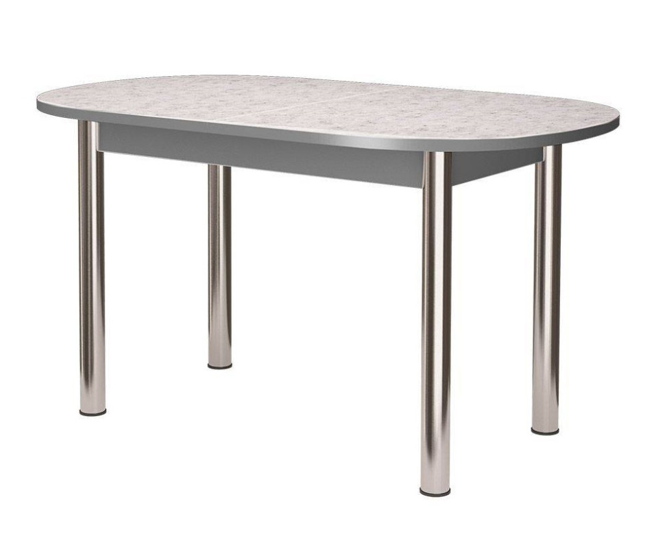 Стол раздвижной 1180/1480мм овальный ПФ-155г берилл/титан/хром брифинг