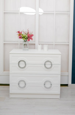 Комод 4 ящика Милан, серебро