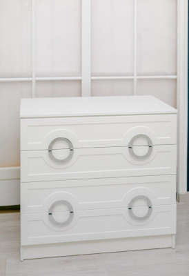 Комод 4 ящика Милан, серебро