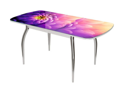 Стол раздвижной Бостон-3 ф/п Астра, 1100*700 мм, белый/хром триумф