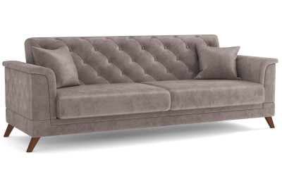 Диван-кровать пыльная роза Амарант велюр тенерифе стоун