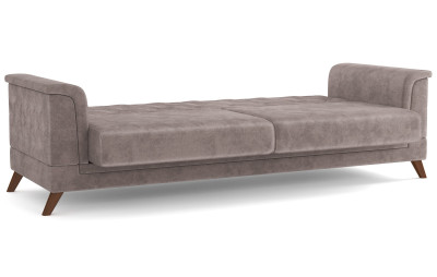 Диван-кровать пыльная роза Амарант велюр тенерифе стоун