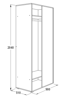 Шкаф угловой стыковочный Омега 16 ЛДСП