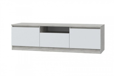 Тумба под ТВ Лори, 1ящик, 2 двери, дуб серый/белый