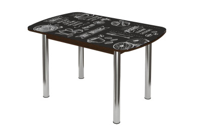 Стол Бостон-2 ф/п Американо, 1100*700 мм, венге/хром брифинг