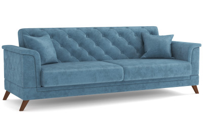 Диван-кровать голубой Амарант велюр тенерифе дасти блю