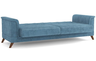 Диван-кровать голубой Амарант велюр тенерифе дасти блю