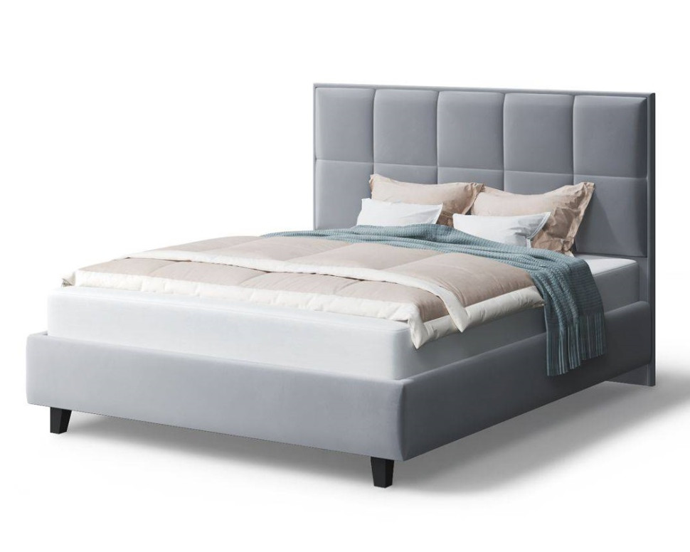 Кровать Велла, 1800*2000 мм, на опорах, светло-серый