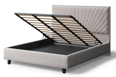 Кровать Леона, 2000*1600 мм, темно-бежевый на ножках