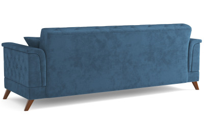 Диван-кровать синий Амарант велюр тенерифе океан