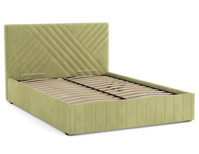 Кровать Гамма 1600 с подъемным мех. велюр нефрит